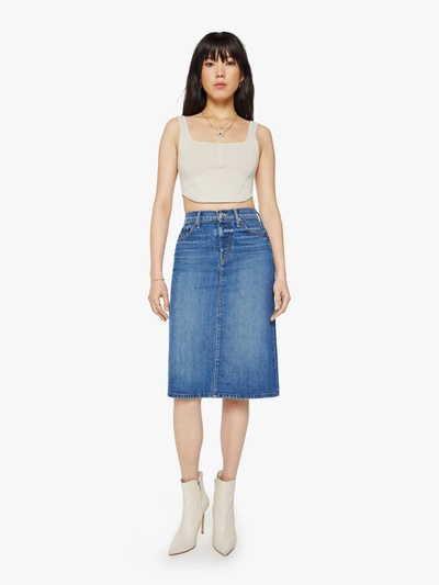 Mother The Vagabond Midi Skirt It's A Small World (also In 23,24,25,26,27,28,29,30,31,32,33,34) In Blue