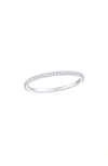 Simona Sterling Silver Eternity Diamond Band Ring In Silver