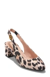 Cole Haan Go-to Womens Slip-on Animal Print Slingbacks In Leopard Ja