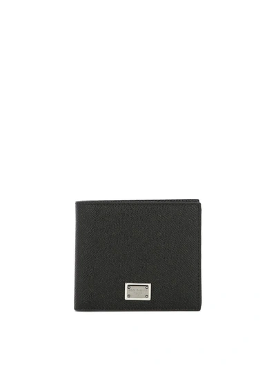 Dolce & Gabbana Wallet With Logo Plaque In Black