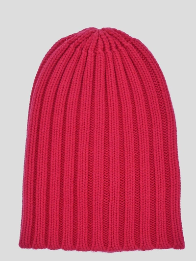 Laneus Ribbed Knit Beanie In <p> Pink Beanie In Cashmere