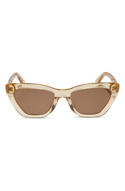 Diff Camila 55mm Cat Eye Sunglasses In Ecru/linen