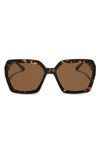 Diff Sloane 54mm Square Sunglasses In Brown