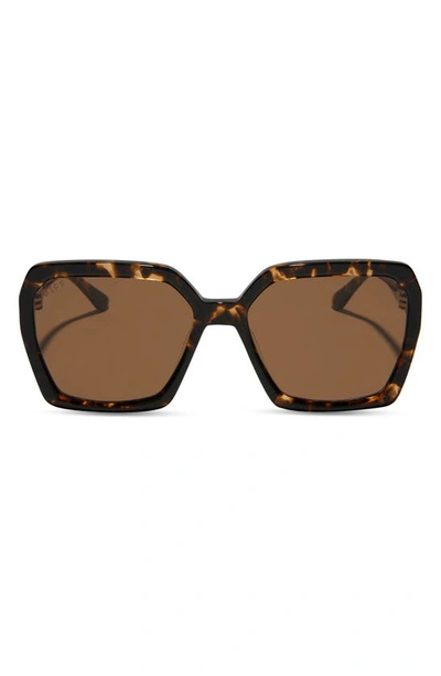 Diff Sloane 54mm Square Sunglasses In Brown