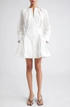 Proenza Schouler Eileen Fit-flare Zip-up Mini Dress In White