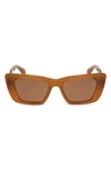 Diff Aura 51mm Gradient Cat Eye Sunglasses In Brown