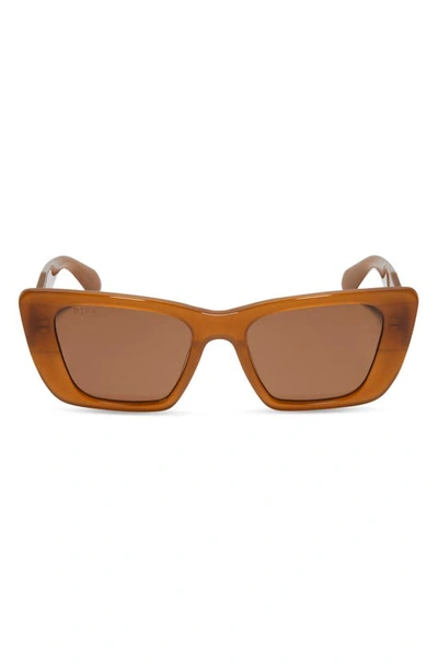 Diff Aura 51mm Gradient Cat Eye Sunglasses In Brown
