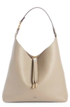 Chloé Marcie Hobo Bag In Grained Leather In Motty Grey 23w