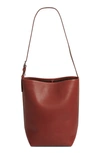 The Row Park North-south Tote Bag In Leather In Blpl Black Pld