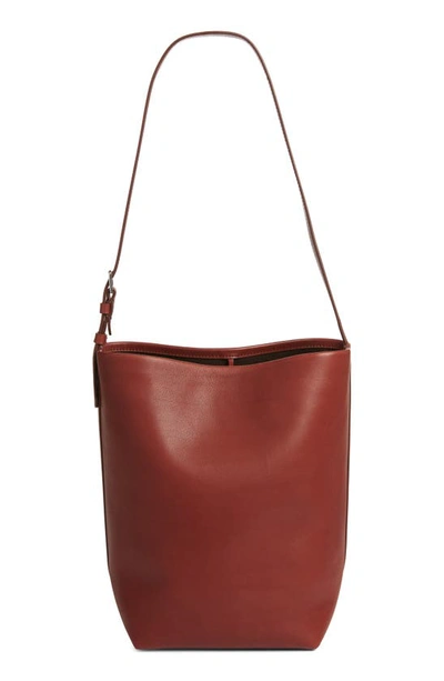 The Row Park North-south Tote Bag In Leather In Cognac