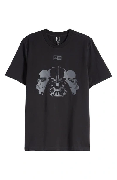 Adidas Originals Adidas X Star Wars™ Kids' Darth Vader Aeroready Graphic T-shirt In Black