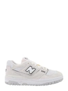 New Balance 550 Perforated Suede Sneakers In White