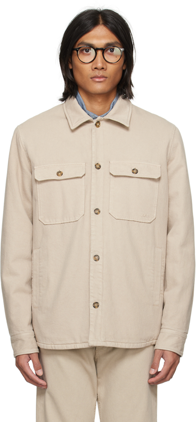 Apc Taupe Alessio Jacket In Beige