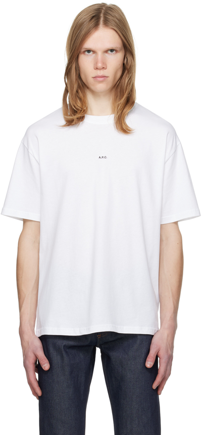 Apc White Kyle T-shirt In Aab White