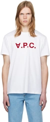 Apc A.p.c. T-shirts And Polos In Blanc/rouge
