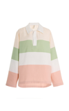 Marrakshi Life Exclusive Cotton-blend Polo Top In Stripe