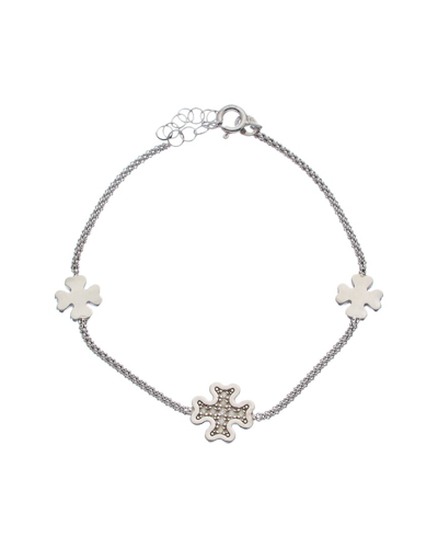 Meshmerise 18k Over Silver 0.12 Ct. Tw. Diamond Bracelet