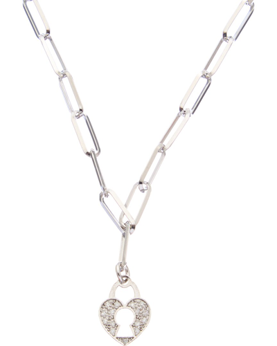 MESHMERISE MESHMERISE 18K OVER SILVER 0.15 CT. TW. DIAMOND NECKLACE