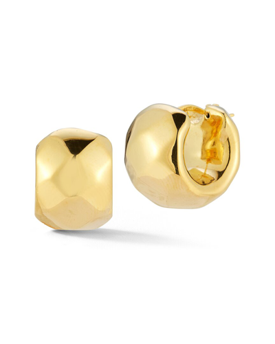 Sphera Milano 14k Over Silver Hollow Geometric Chunky Hoops In Gold