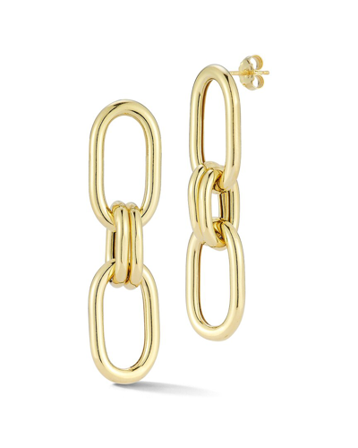 Sphera Milano 14k Over Silver Link Drop Earrings In Gold
