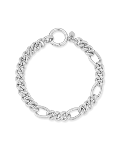 Sphera Milano Silver Bold Curb X Figaro Bracelet In Metallic