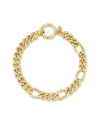 Sphera Milano 14k Over Silver Bold Curb X Figaro Bracelet