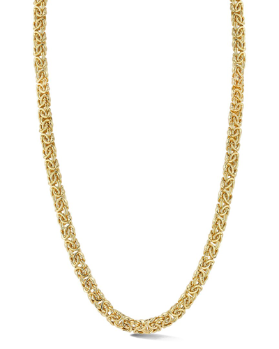 Sphera Milano 14k Over Silver Byzantine Chain Necklace In Gold