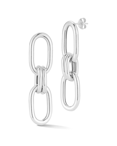 Sphera Milano Silver Link Drop Earrings In Metallic