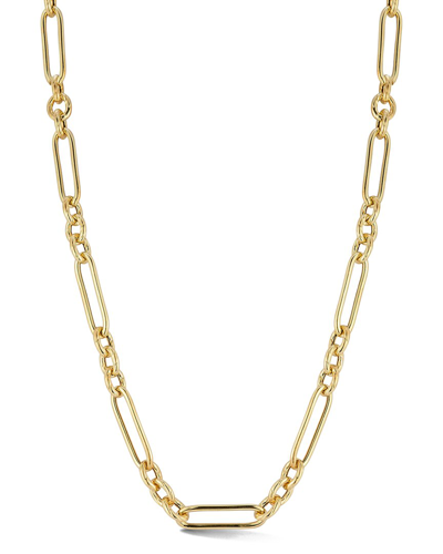 Sphera Milano 14k Over Silver Twist Figaro Necklace