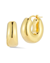 SPHERA MILANO SPHERA MILANO 14K OVER SILVER HOLLOW CHUNKY HOOPS