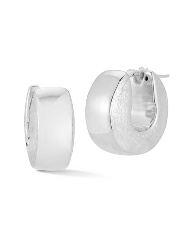 Sphera Milano Silver Hollow Chunky Hoops In Metallic