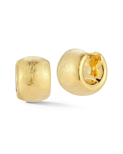 Sphera Milano 14k Over Silver Hollow Textured Chunky Hoops In Gold