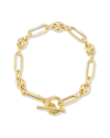 Sphera Milano 14k Over Silver Mariner Link Bracelet In Goldtone