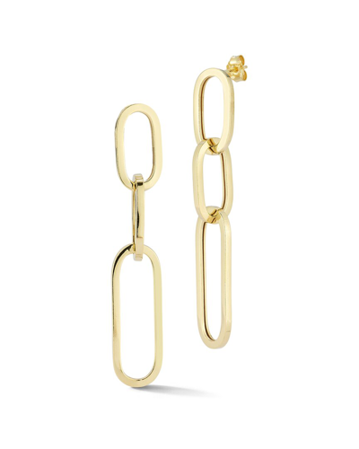 Sphera Milano 14k Over Silver Paperclip Link Drop Earrings In Gold