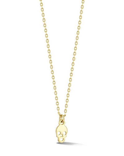 Ember Fine Jewelry 14k Teeny Tiny Skull Necklace In Gold