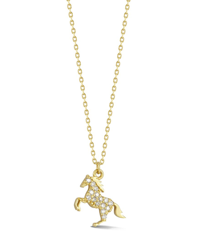 Ember Fine Jewelry 14k 0.10 Ct. Tw. Diamond Horse Necklace In Gold