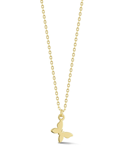 Ember Fine Jewelry 14k Teeny Tiny Butterfly Necklace In Gold