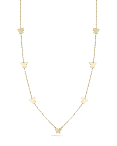 Ember Fine Jewelry 14k Butterfly Station Necklace In Gold