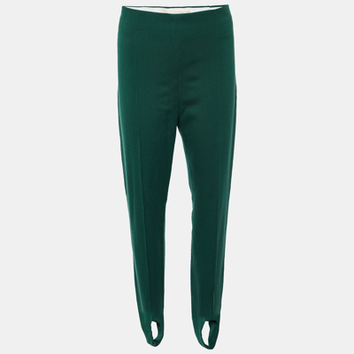 Pre-owned Marni Green Wool Blend Stirrup Trousers M