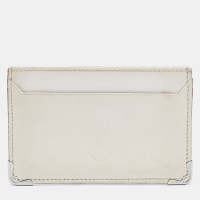 Pre-owned Cartier Card Holder In White
