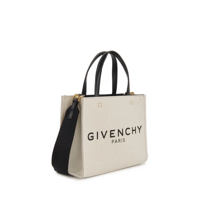 Givenchy Tote Mini Cotton Handbag In Neutral