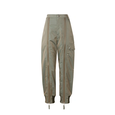 Vaquera Zip-detail Cropped Trousers In Green