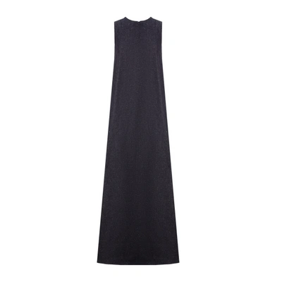 Mossi Denim Maxi Dress In Blue