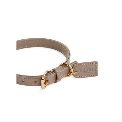 Perro Leather Necklace In Neutral