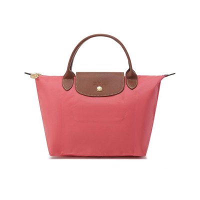 Longchamp 女士织物小号短柄可折叠手提包饺子包 1621 089 In Pink