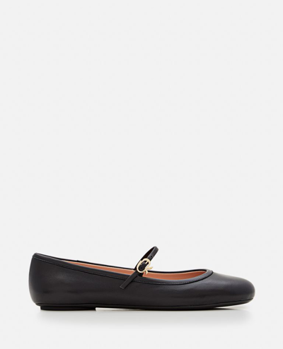 GIANVITO ROSSI LEATHER BALLET FLAT