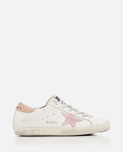 Golden Goose Superstar Leather Upper And Heel Suede Star And Spur Cream Sole Sneakers In Multi