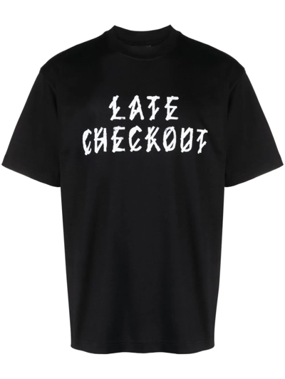 44 Label Group Late Checkout T-shirt With Print In Black