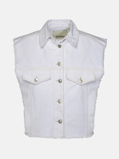 Marant Etoile 'tyra' White Organic Cotton Vest