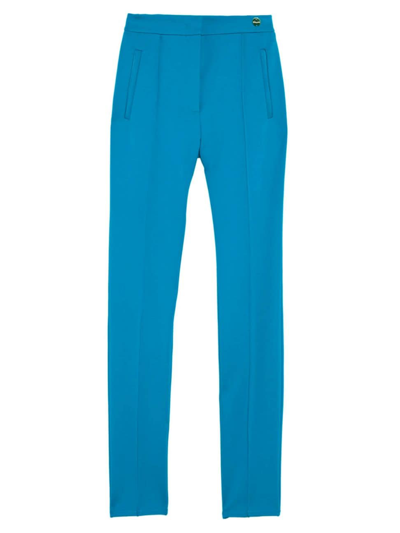 Callas Milano Women's Cortina Slim Leg Trousers W Zip Pockets In Turquoise Blue